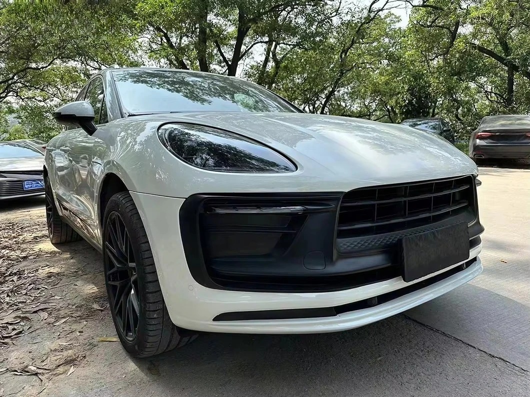 FRP Material Front Bumper Lip for  Macan 95B.3 2014-2017 Upgrade 2018-2023 Car Accessories